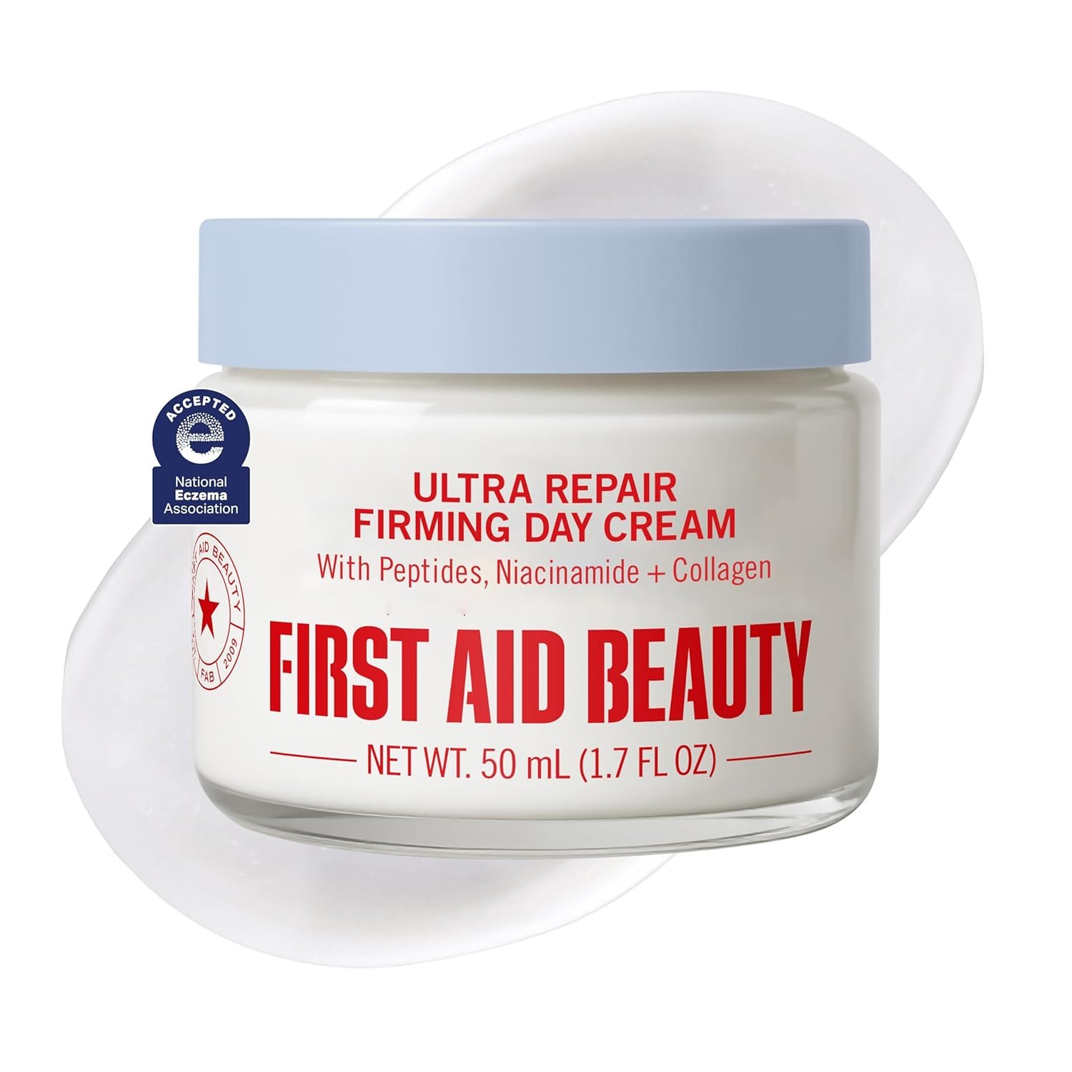 First Aid Beauty Firming Collagen Cream with Peptides + Niacinamide, Anti-Aging Face Moisturizer Reduce Fine Lines and Wrinkles, Non-Comedogenic