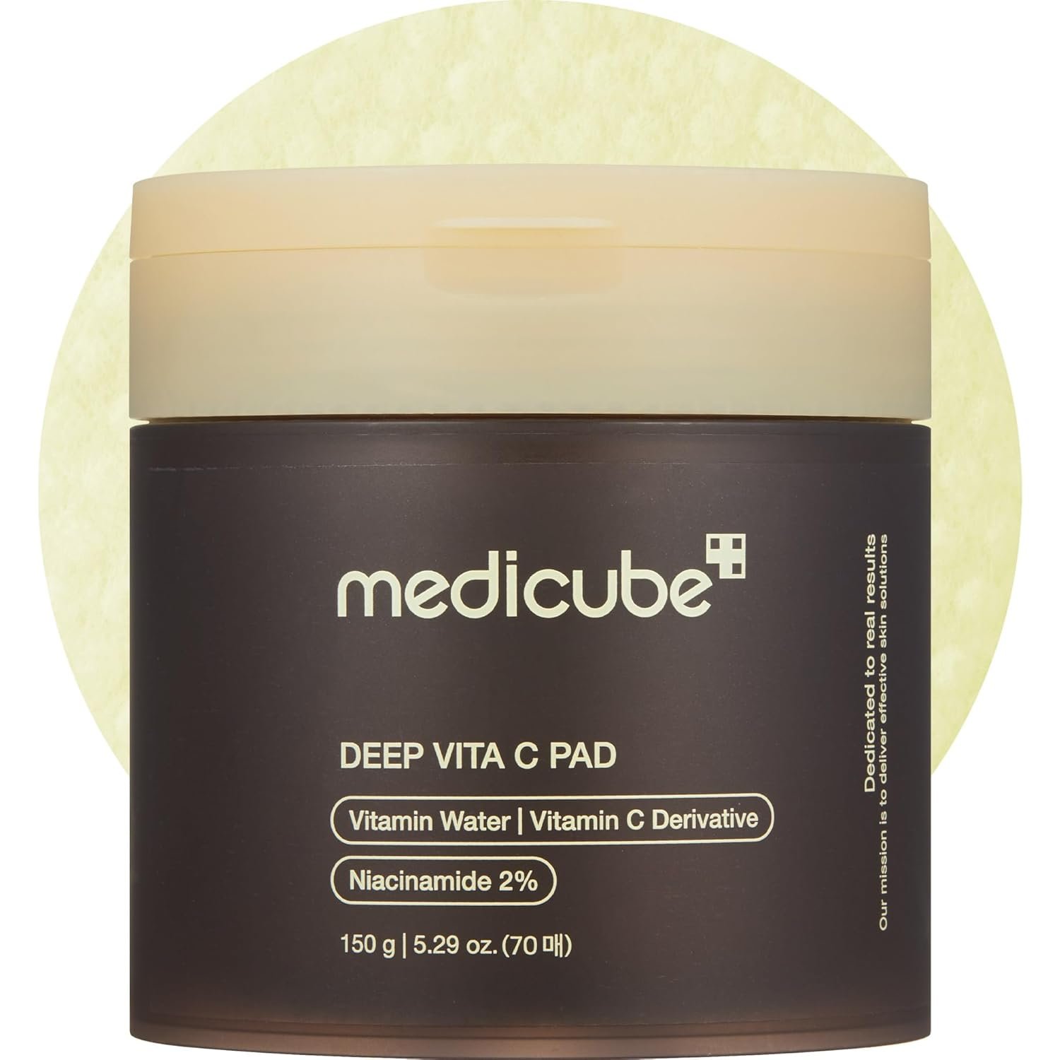 medicube Toner Pads Deep Vita C Facial Toner Pad for Uneven Skin Tone & Texture | Vitamin Water and 3 Types of Vitamin, Deeply Hydrating & Resurfacing Pad | Korean Skin Care, 70 Pads (1 Pack)