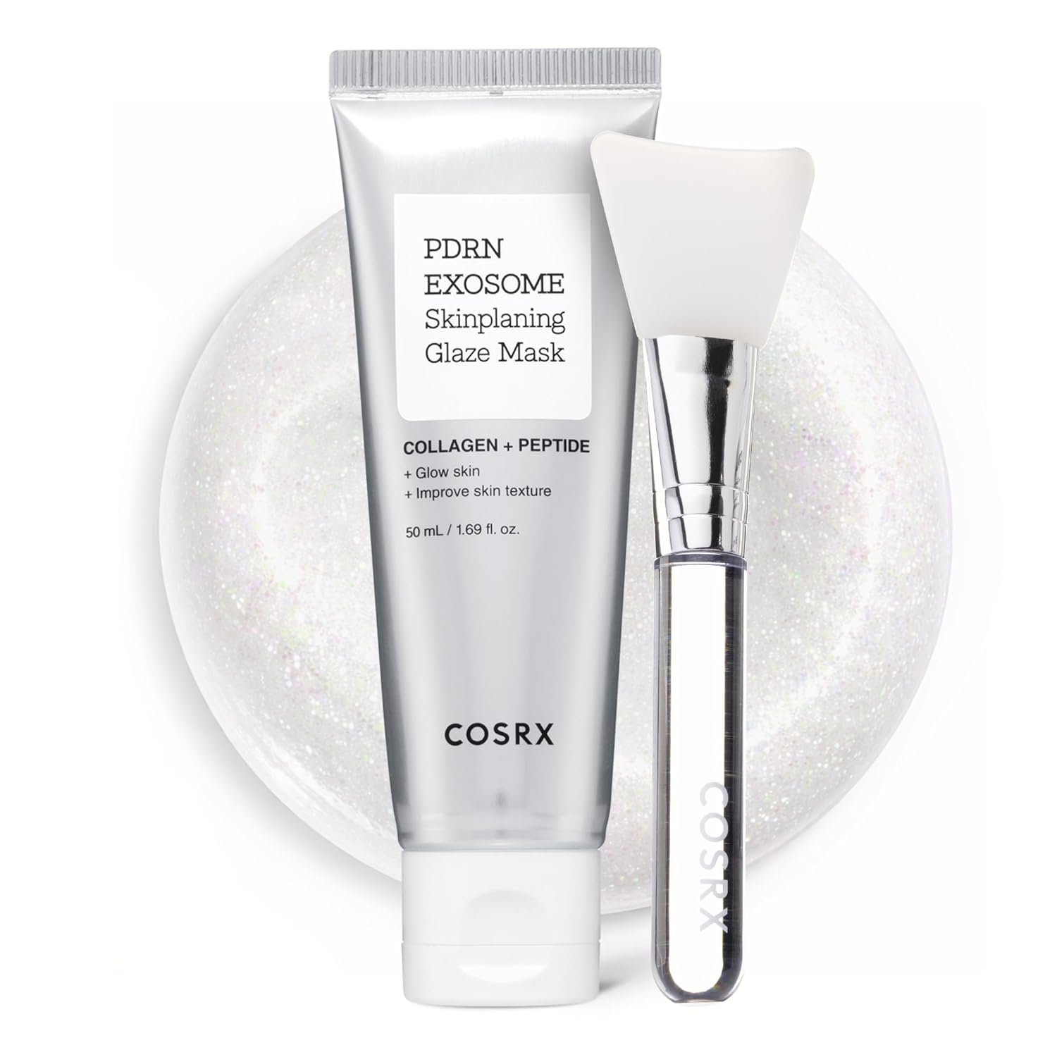 COSRX PDRN EXOSOME Glaze Wrapping Mask with SALMON DNA PDRN, +123% Skin Hydration, Instant Glow, Easy Peel-Off Overnight Mask, Elasticity & Firmness Care, Korean Skin Care, 1.69 fl. Oz