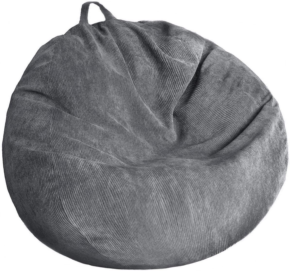 Stuffed Animal Storage Bean Bag Chair Cover (No Filler) Washable Ultra Soft Corduroy Bean Bag Cover for Organizing Plush Toys or Textile, Sack Bean Bag for Adults, Teens