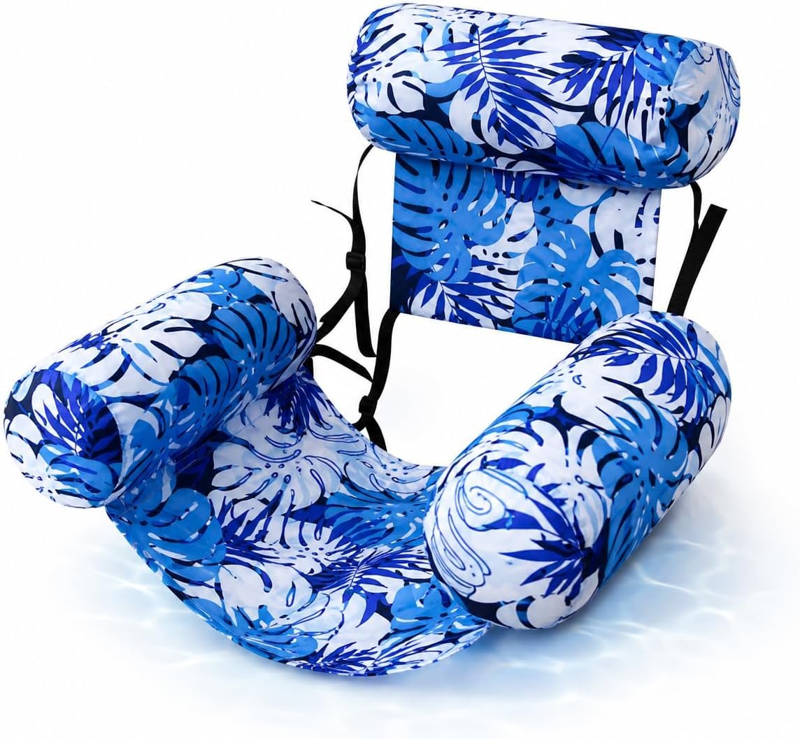 SunDrift Inflatable Pool Lounge Chair, Inflatable Floating Chairs for Adults, Blow up Pool for Adult Heavy Duty, Pool Floaties for Parties Lake Beach Essentials