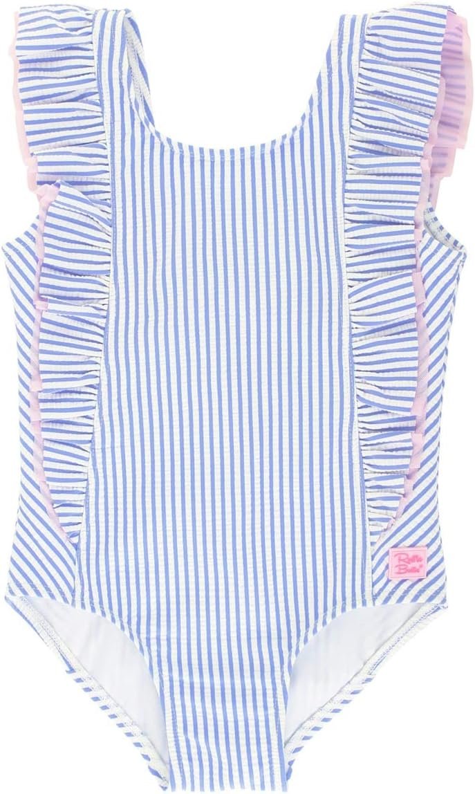 RuffleButts® Baby/Toddler Girls Ruffle Strap One Piece Swimsuit w/UPF 50+ Sun Protection