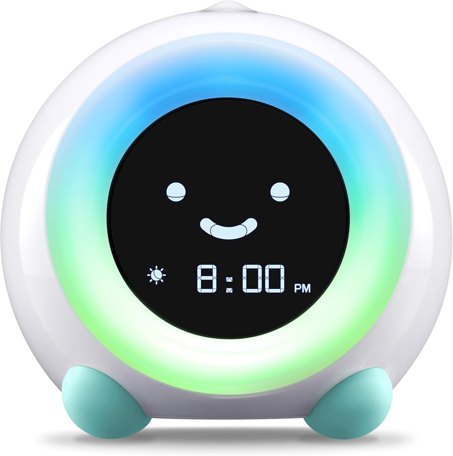 LittleHippo Mella: Kids Alarm Clock, Ready to Rise Children’s Sleep Trainer, Night Light, Sound Machine and OK to Wake for Toddlers and Kids – Arctic Blue (Updated 2025)