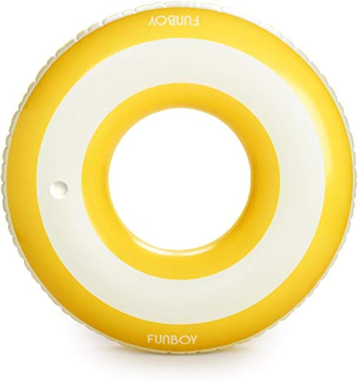 FUNBOY Giant Inflatable Yellow Cabana Tube Float, Donut Style Pool Float, Luxury Raft for Summer Pool Parties and Entertainment Large