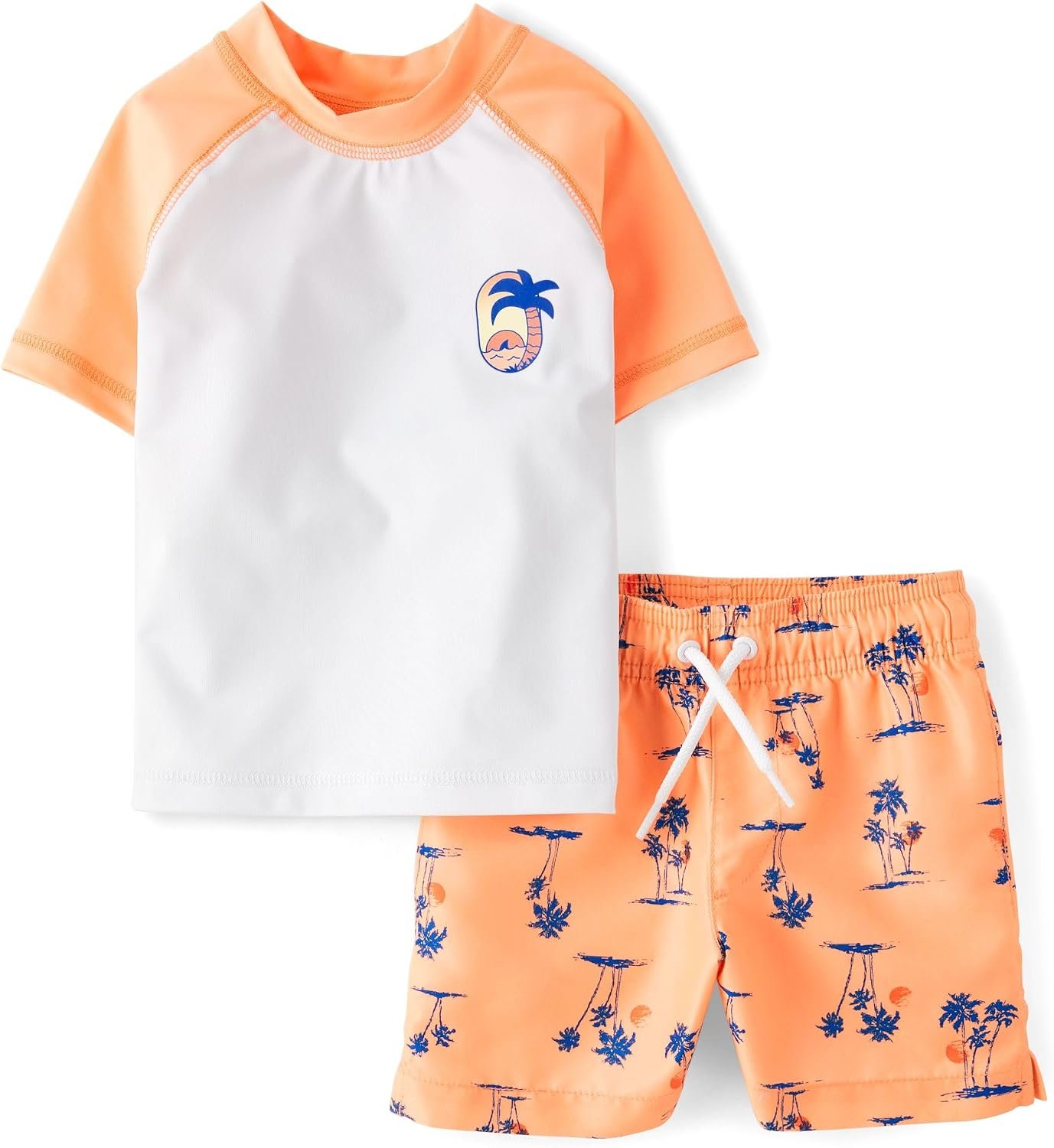 The Children’s Place Baby-Boys and Toddler Short Sleeve Rashguard and Bottoms
