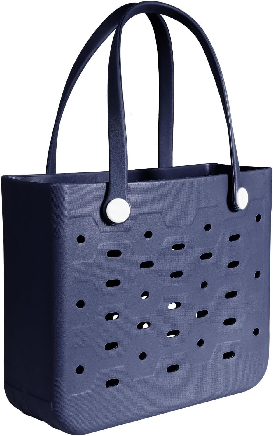 PoVwlty Rubber Beach Bag for Men & Women, Water-resistant Travel Tote Bag for the Beach Boat Pool