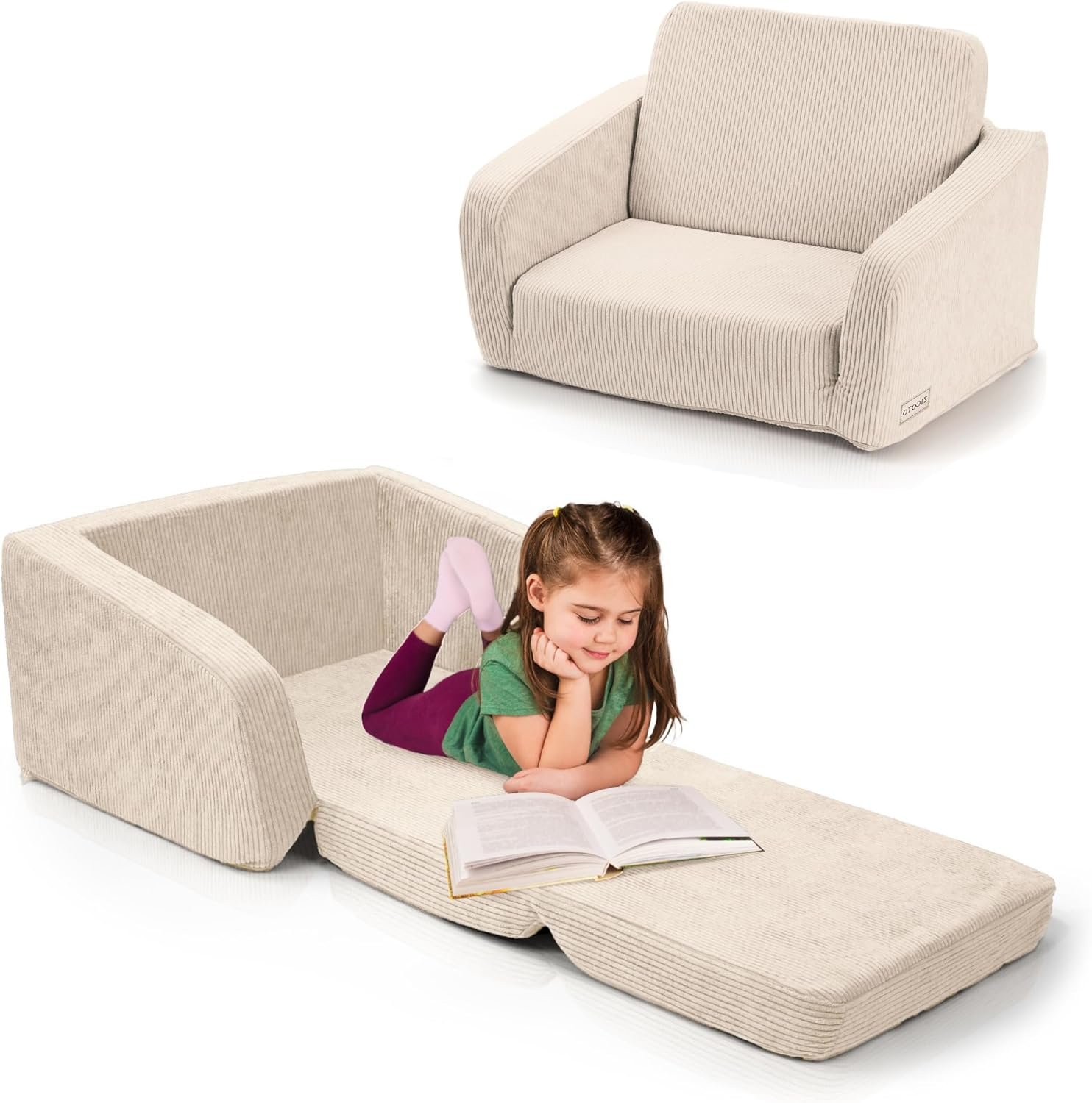 ZICOTO Sturdy Toddler Chair and Couch – The Perfect Kids Sofa for Girls and Boys – Ideal Fold Out Sofa Chairs to Give Your Kids a Safe and Fun Place to Sit
