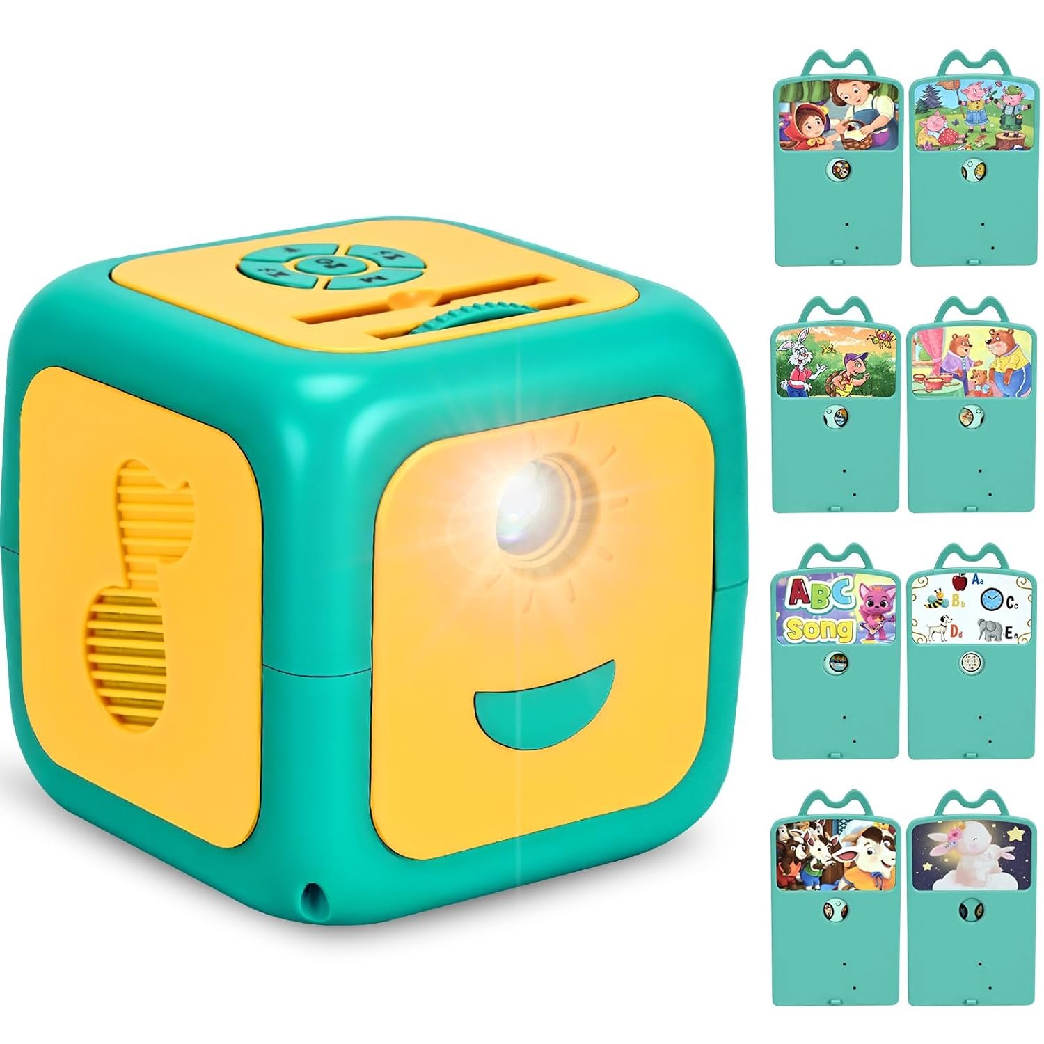 Kids Story Projector for Toddlers – Story Dream Machine with 8 Storybook Discs, Bedtime Storytelling, Music & 7-Color Night Light – Educational Screen-Free Learning Toy Gift for Boys Girls Age 3+
