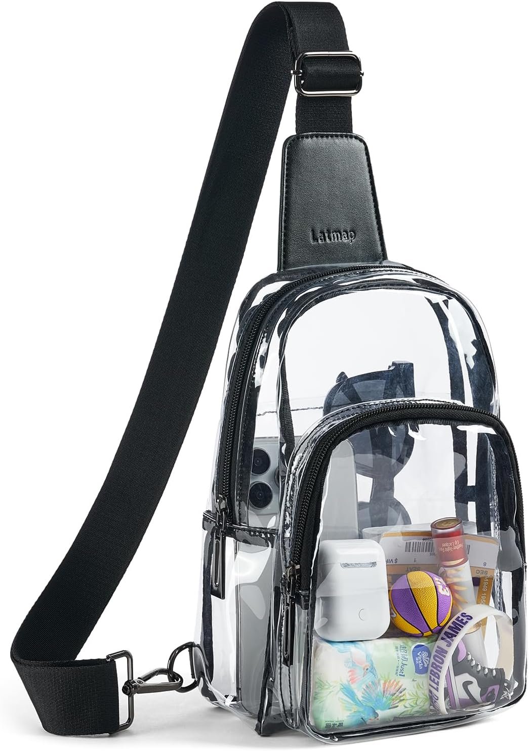 LATMAP Clear Bag for Stadium Events, Clear Purse for Women Stadium Crossbody Bag, Transparent Bag for Concerts Sports