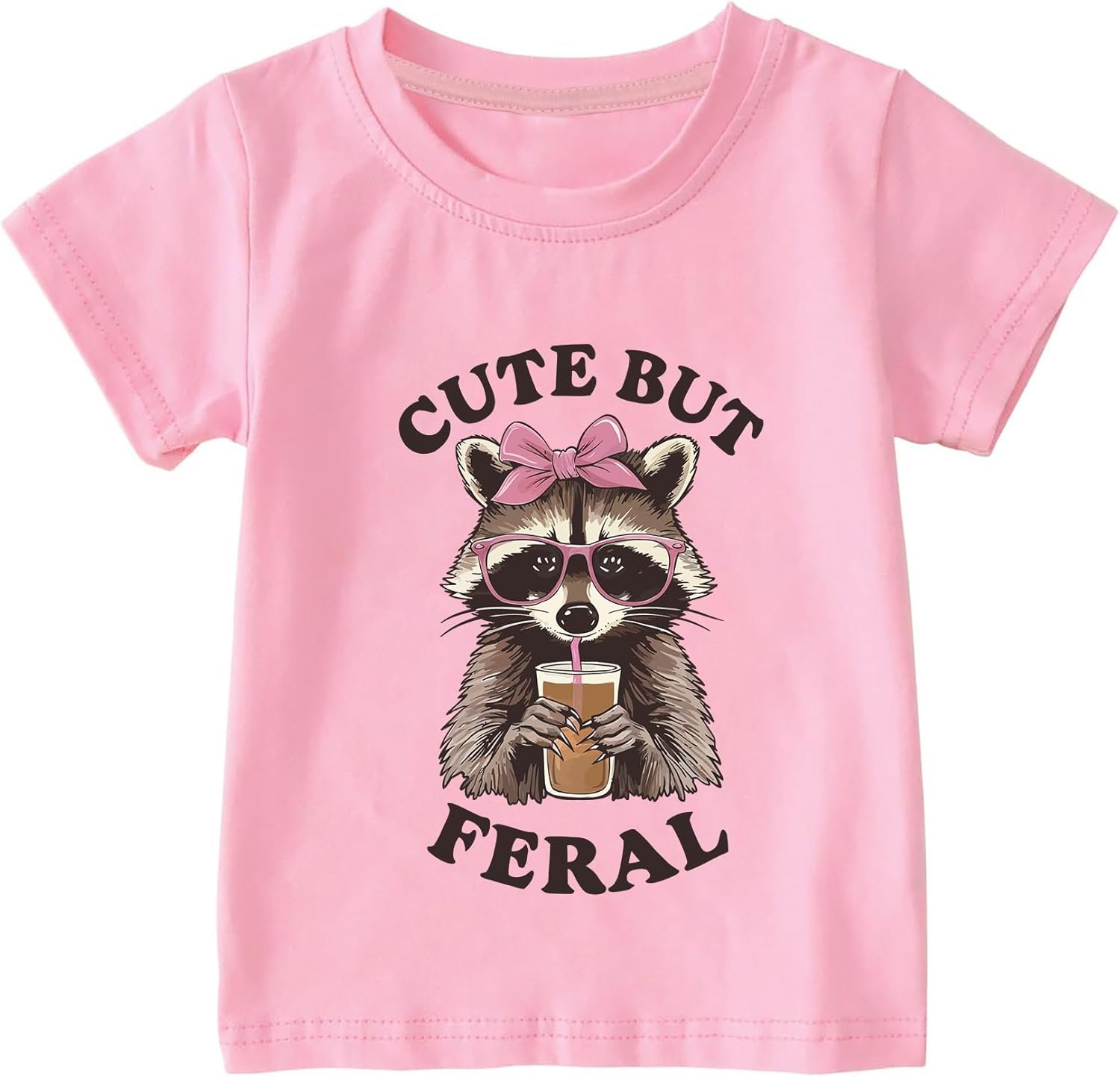Kids Short Sleeve T-Shirts Boys Girls Tomato Raccoon The Life of A Toddler Crew Neck Shirts Tops Tees Gift 2-7 Years