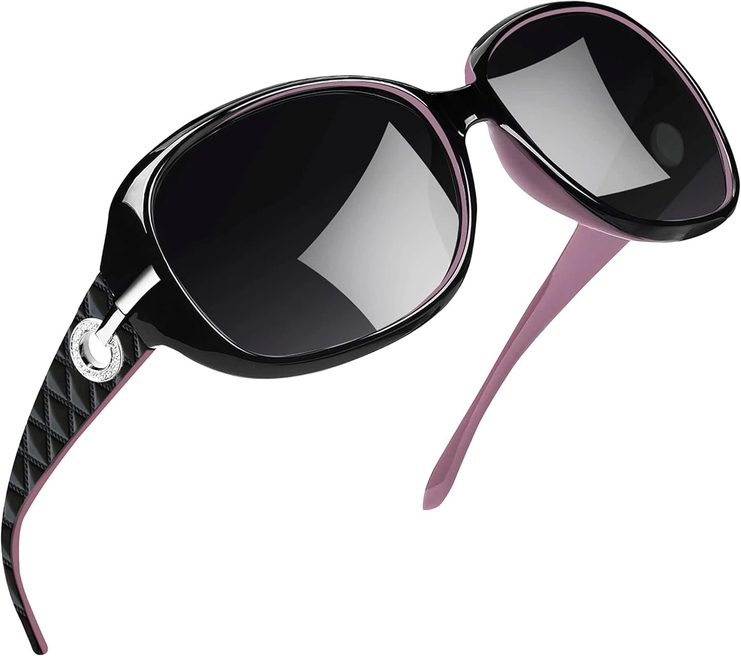 Joopin Big Womens Sunglasses Polarized Trendy Sun Glasses Large Rectangle UV Protection Rhinestone Sunnies