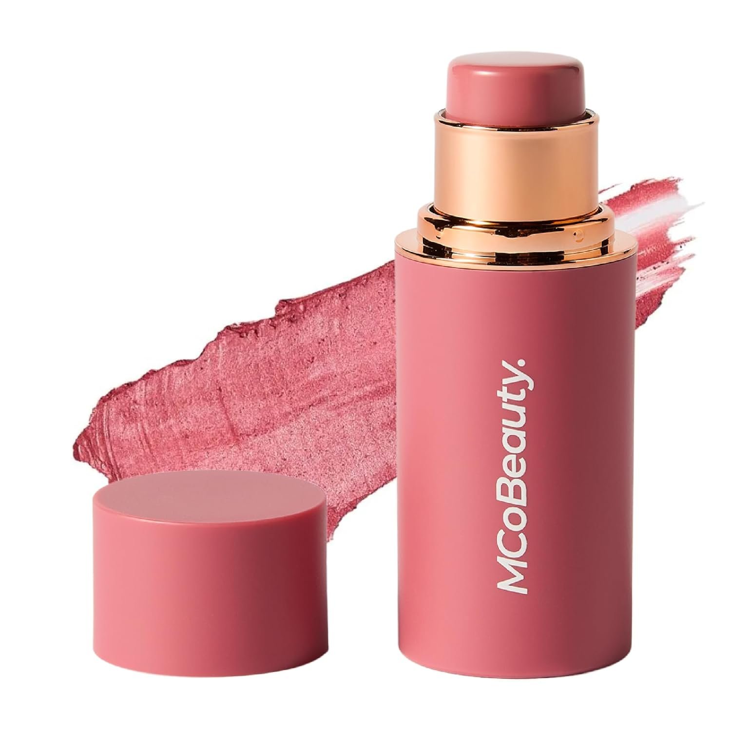 MCoBeauty Baby Face Cream Blush Stick – Peony Rose – Pink Multiuse Buildable Lip and Cheek Color Balm for a Radiant Dewy Glow – Face Makeup with Jojoba Seed Oil Coconut Oil – Vegan & Cruelty Free