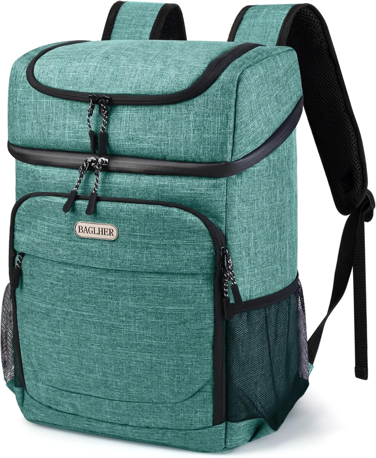 BAGLHER Lightweight Insulated Cooler Backpack – 30 Cans, Leak-Proof for Lunch, Picnic, Hiking, Camping Trips