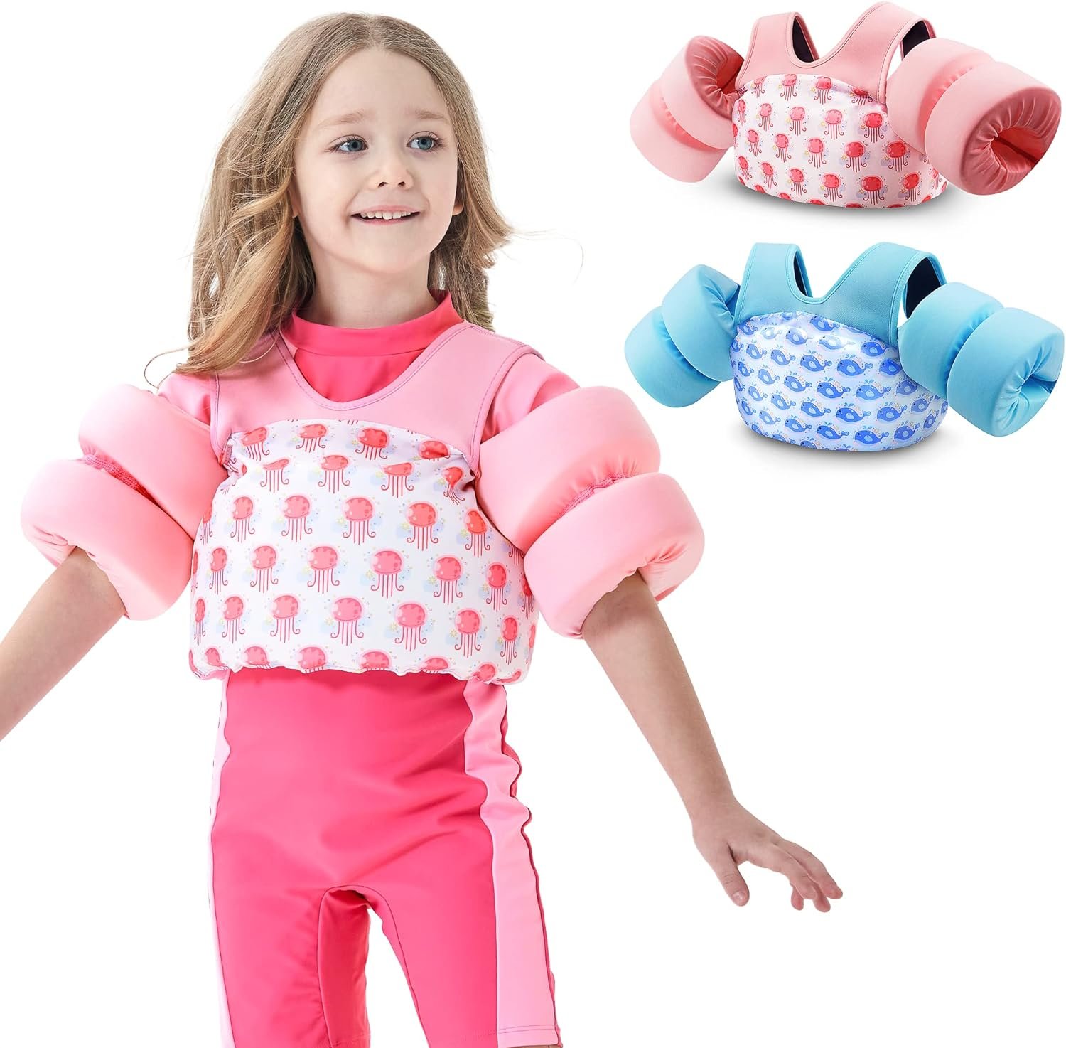 COVACURE Toddler Swim Vest – Swim Float for Girls and Boys 22-66lbs, Toddler Floaties for Child Learn Swiming Training, Infant Safety Swim Aid Jacket for 2-8 Years Old