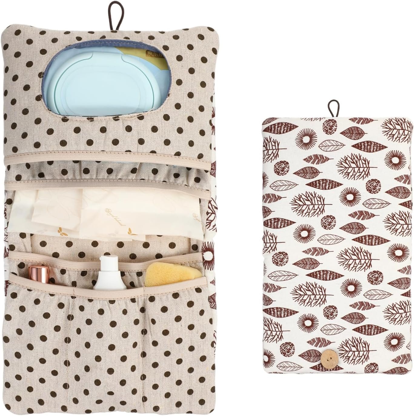 Baby Diaper Bag Organizer 2 in 1 Travel Diaper Bags, Foldable Compact Stroller Pouch for Newborn Essentials, Diaper Bags Insert Organizer, Travel-Friendly Diaper Clutch