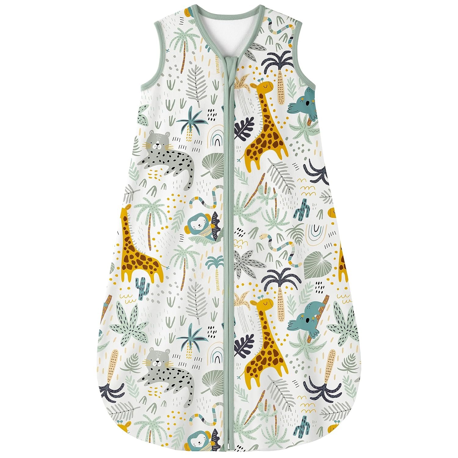 Yoofoss Baby Sleep Sack 18-24 Months 0.5 TOG Baby Wearable Blanket, 100% Organic Cotton Infant Toddler Sleeping Sack 2-Way Zipper Lightweight Sleep Sack, Giraffe