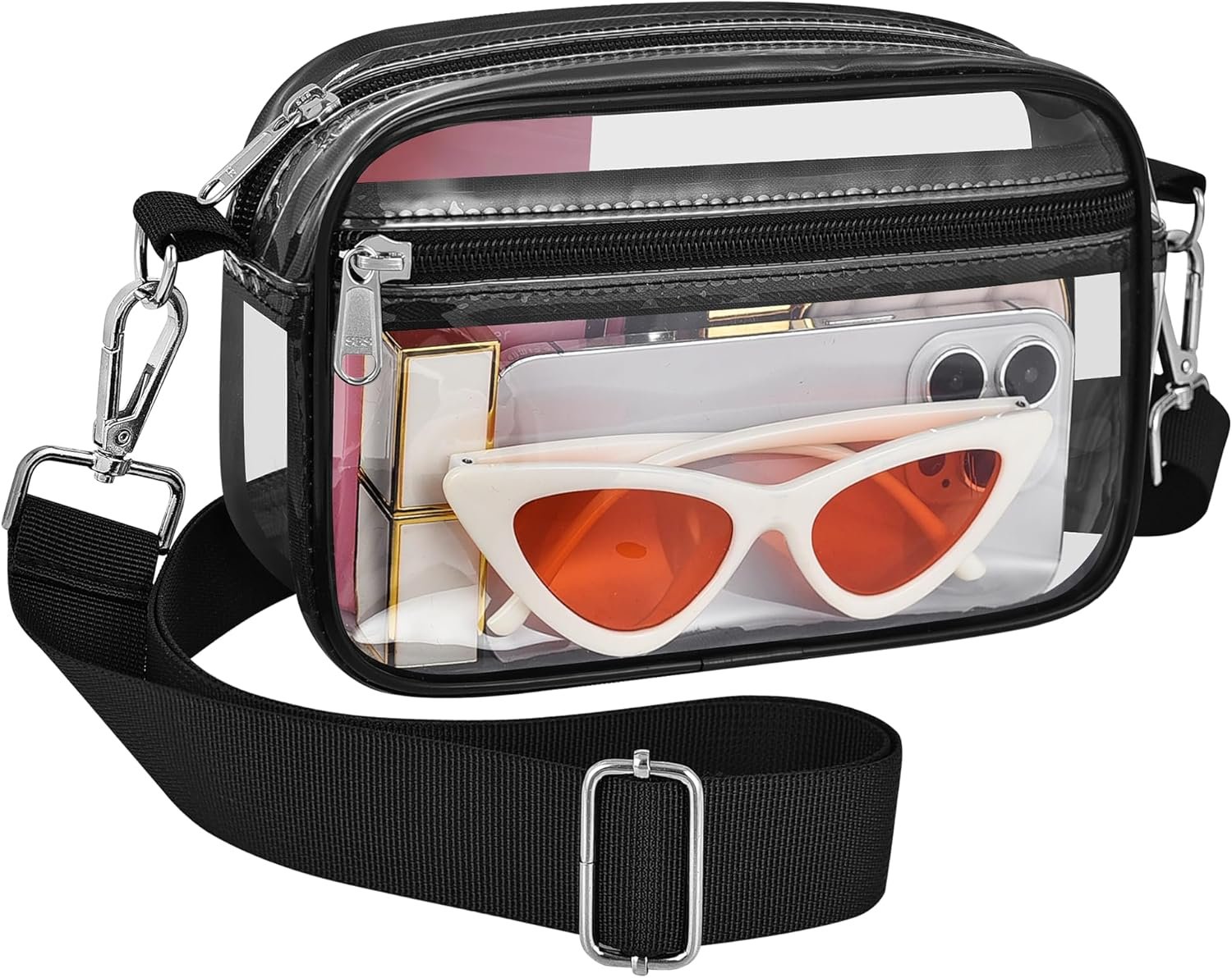 Bagenius Clear Bag for Stadium Events Clear Messenger Bag Clear Purse for Concert and Sport Events