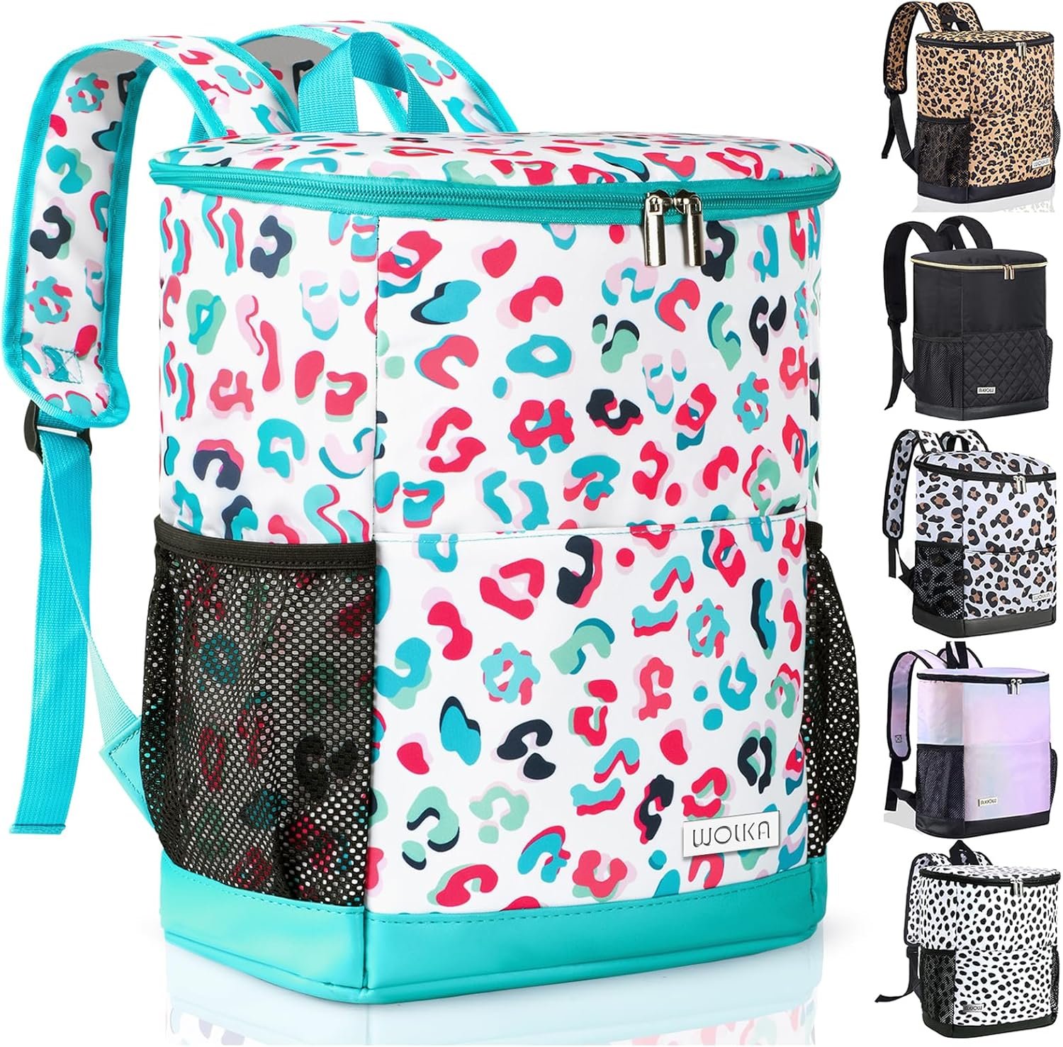 Wolka Cooler Backpack 30 Cans,Portable Backpack Coolers Insulated Leak Proof,Waterproof Soft Sided Cooler Bag for Travel,Beach,Camping,Picnic,Lunch Backpack for Women (Water Elf)