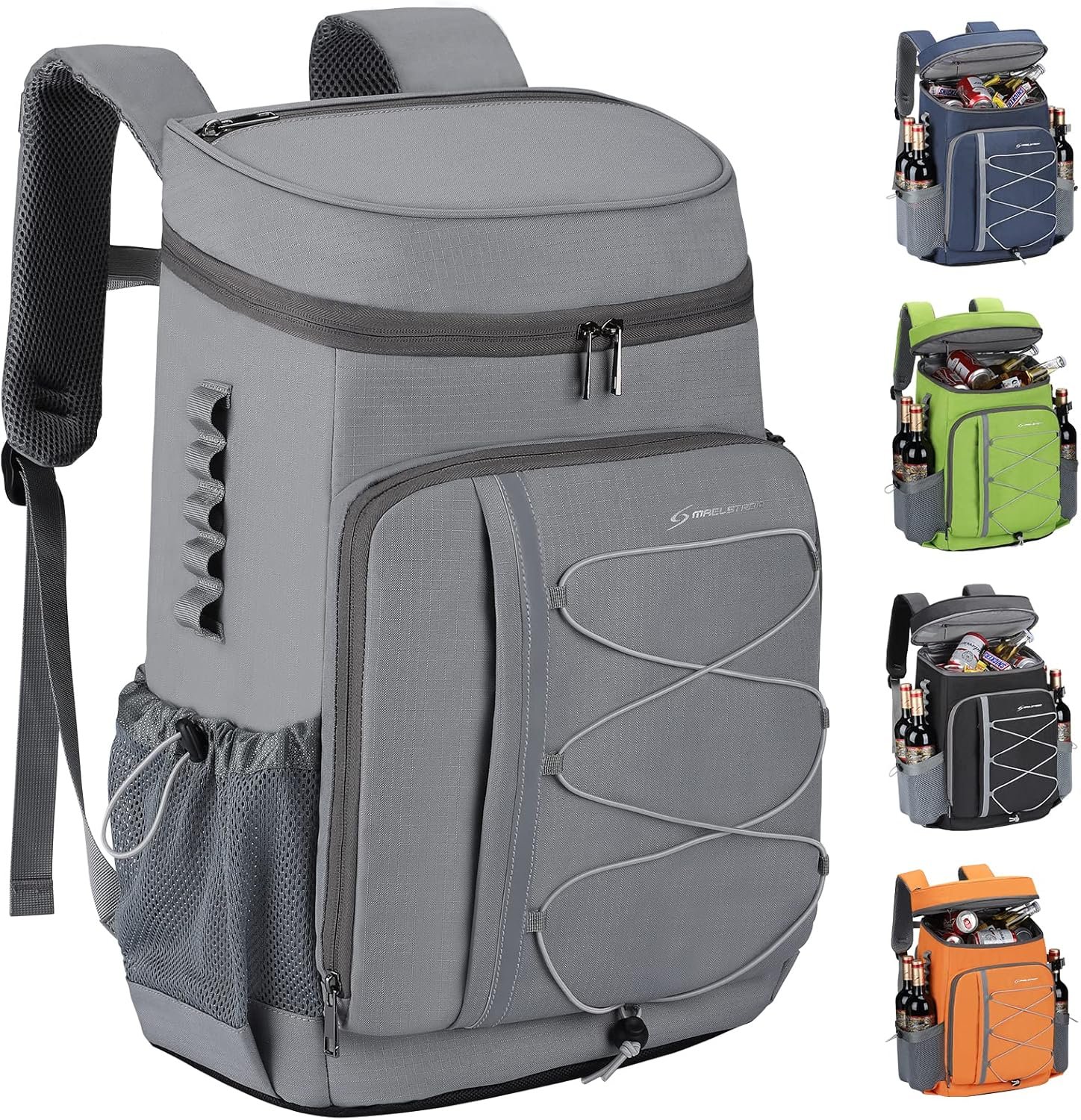 Maelstrom Cooler Backpack – 35/50 Can Insulated Soft Cooler Lunch Bag for Camping, Beach, Hiking & Shopping