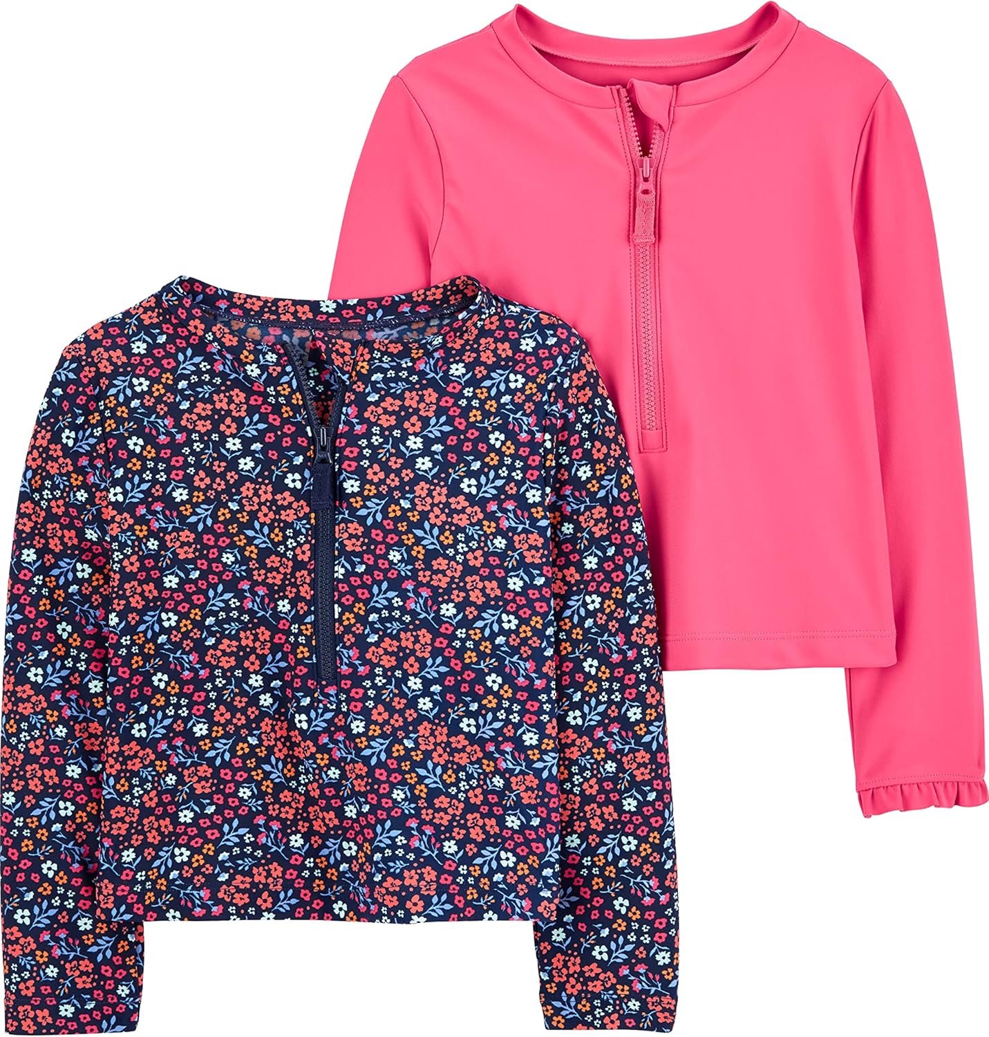 Simple Joys by Carter’s Baby Girls’ Baby and Toddler Girls’ 2-Pack Rashguards