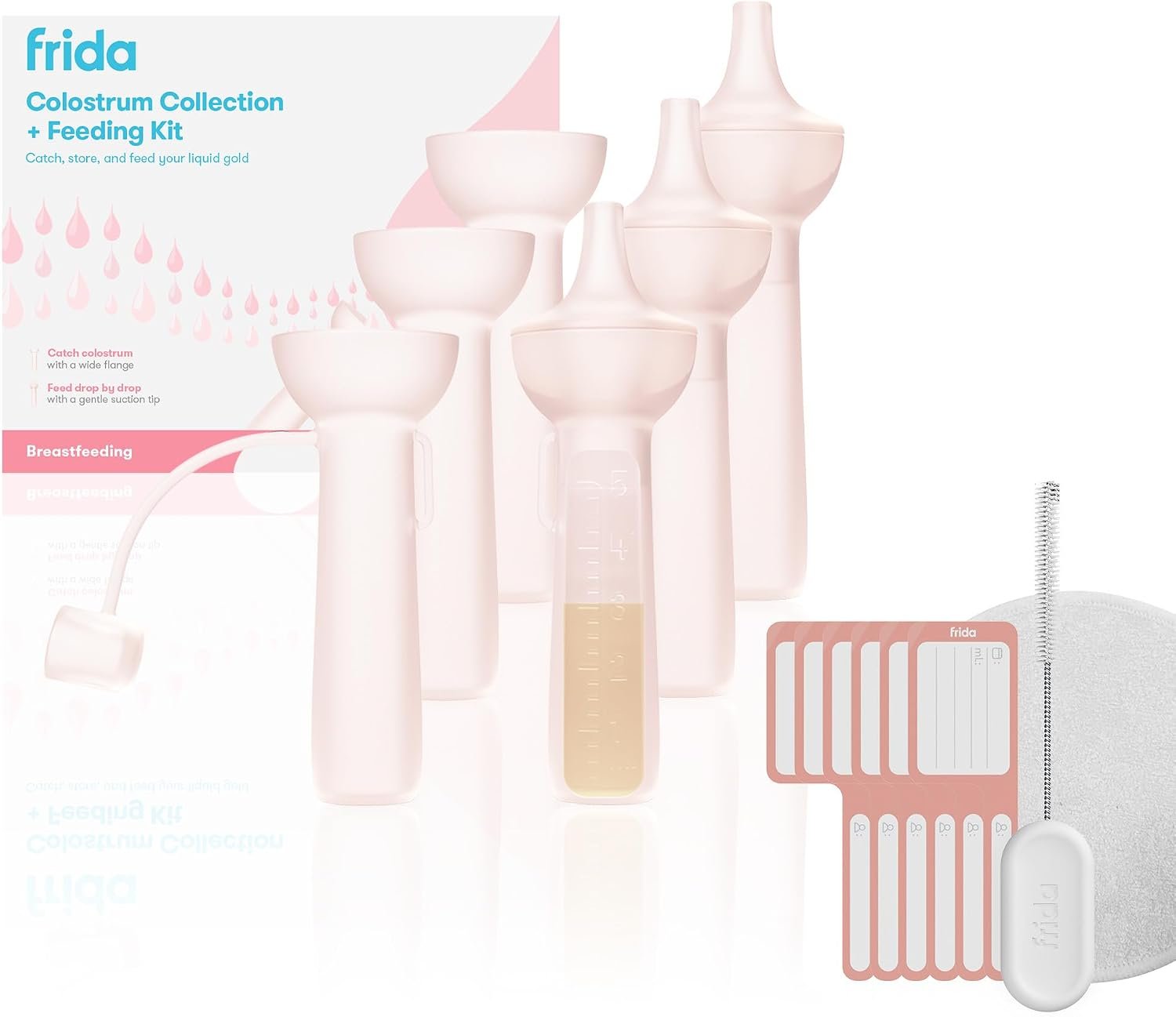 FridaMom Colostrum Collection Kit, Safe Materials, Hospital Bag Ready, 15pc